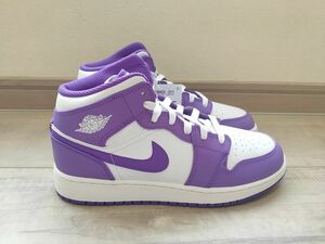 24cm NIKE AIR JORDAN 1 MID GS PURPLE VENOM ナイキ エアジョーダン 1 ミッド パープル