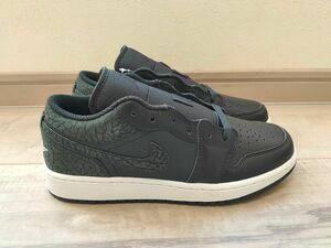 24cm NIKE AIR JORDAN 1 LOW SE GS BLACK ELEPHANT ナイキ エアジョーダン 1 ロー