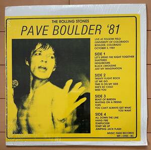レア！2LP コレクター盤「The Rolling Stones - Pave Boulder '81」Live in Colorodo October 3, 1981 キースリチャーズ ミックジャガー