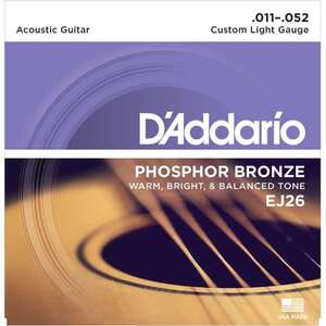 D'addario EJ26 Custom Light アコースティック弦 Phosphor Bronze Round Wound〈ダダリオ〉