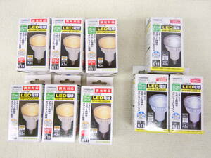 A959 YAZAWA ヤザワ ハロゲン型 超広角60度 E11 LED電球 9個セット 電球色 調光対応 290lm 6個/昼白色 調光非対応 125lm 3個