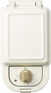 A801 アウトレット新品 BRUNO ブルーノ タイマーをセットして待つだけ！ 耳までカリッと焼ける ホットサンドメーカー シングル white 白