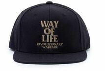 RATS EMBROIDERY CAP WAY OF LIFE BLACK × ASH GOLD ラッツ　キャップ_画像1