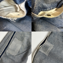 50's Levi's 501xx リーバイス デニム 革パッチ最終時期 両面赤タブ 均等V ビッグE センターセット ビンテージ vintage 50s W32ほど_画像9