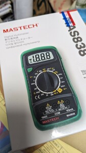 デジタルマルチメーター 電圧 電流 抵抗テスター 温度測定機能付き MAS838 MASTECH　開封済み　未使用