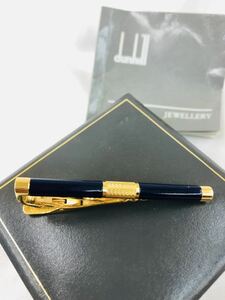 dunhill ダンヒル ネクタイピン タイピン プリズムメッシュ ネイビー×ゴールド 箱付き M6