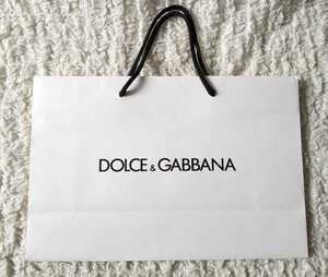 DOLCE&GABBANA ドルチェ&ガッバーナ■紙袋 ショッパー ショップ袋 白