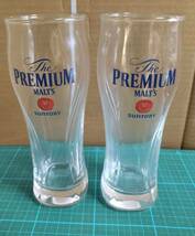  非売品 サントリー ザ・プレミアム・モルツ グラス 2個 ビール Cup SUNTORY The PREMIUM MALTS glass_画像1