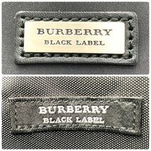 1円/美品 ●バーバリーブラックレーベル BURBERRY BLACKLABEL ショルダーバッグ ポシェット サコッシュ ノバチェック 黒 ナイロン レザー_画像8