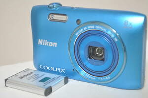 難あり品・動作問題なし ニコン Nikon COOLPIX S3600 ブルー ♯A5118