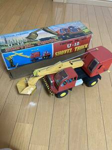 アンティーク ブリキ おもちゃ U-12 SHOVEL TRUCK FRICTION POWERED ショベルカー レトロ