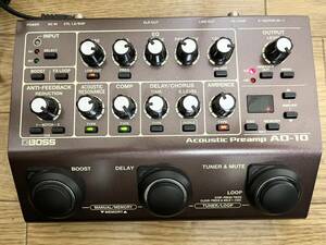 【used品】BOSS AD-10 Acoustic Preamp ボス アコースティックギタープリアンプ エフェクター 