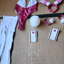 勝利の女神　NIKKE バイパー バニー 　Sサイズ同等　一円スタートコスプレ衣裳　(タイツは伝染しています)ピンクと白　カチューシャ_画像10