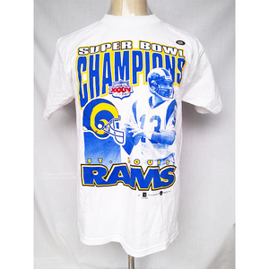 NFL スーパーボウル Super Bowl XXXIV ST. LOUIS RAMS セントルイス ラムズ 2000 Tシャツ 半袖Tシャツ XL　795