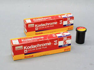 【09-3】Kodachorome 64　COLOR SLIDE FILM KR 135-36　フィルム　5本入り　2パック＋開封済み1本セット