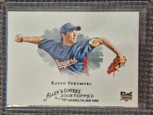 2008 Topps Allen & Ginter #98 KAZUO FUKUMORI RC Texas Rangers Yokohama BayStars