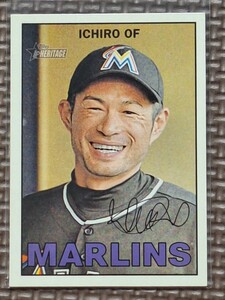 2016 Topps Heritage #132 ICHIRO SUZUKI Miami Marlins New York Yankees Seattle Mariners Orix Blue Wave