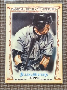 2011 Topps Allen & Ginter #BHS-25 ICHIRO SUZUKI Baseball Highlight Sketches Seattle Mariners Orix Blue Wave