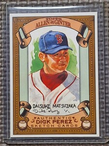 2007 Topps Allen & Ginter #4 Of 30 DAISUKE MATSUZAKA RC Sketch Card Boston Red Sox Saitama Seibu Lions