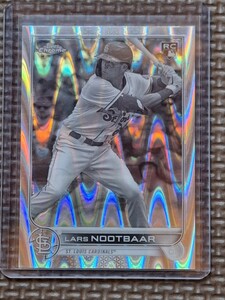 2022 Topps Chrome #19 LARS NOOTBAAR RC Ray-Wave Refractor St. Louis Cardinals