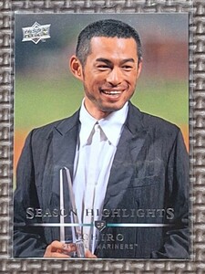 2008 Upper Deck Series 2 #739 ICHIRO SUZUKI Season Highlights Seattle Mariners Orix Blue Wave