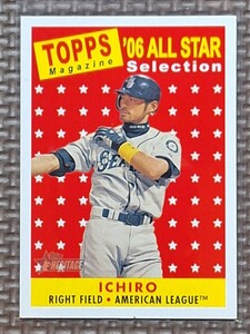 2007 Topps Heritage #489 ICHIRO SUZUKI Topps Magazine '06 All Star Selection Seattle Mariners Orix Blue Wave