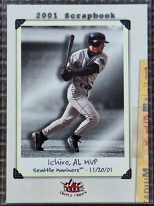 2002 Fleer Triple Crown #247 ICHIRO SUZUKI Scrapbook AL MVP Seattle Mariners Orix Blue Wave