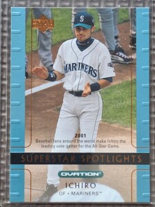 2002 Upper Deck Ovation #91 ICHIRO SUZUKI Superstar Spotlights Seattle Mariners Orix Blue Wave