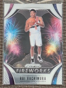 2019-20 Panini Prizm #29 RUI HACHIMURA RC Fireworks Gonzaga Washington Wizards Los Angeles Lakers