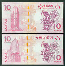 【未使用】マカオ年賀紀念紙幣 中国干支 2013年 蛇年 2枚セット 収納冊付き_画像4
