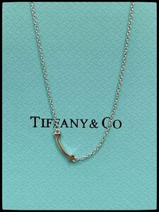 ★極美品★試着品★TIFFANY & Co.ティファニー ネックレス Tコレクション ミニスマ イル #942294