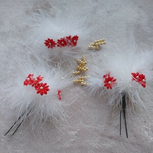  The Seven-Five-Three Festival coming-of-age ceremony hair ornament . flower 