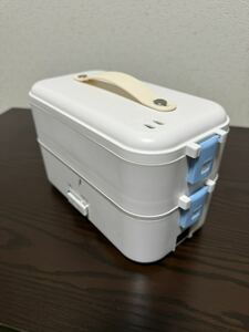 お弁当型 2段式炊飯器 超高速弁当箱炊飯器 【中古品】