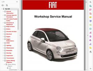 FIAT 500 2007-2012 Factory Work shop manual repair manual service book wiring diagram Fiat 500 NEW