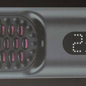 【1円出品】コードレス ヒートブラシ ブラシアイロン ストレート マイナスイオン USB充電式 150～230℃温度調整 デジタル表示 黒 S177の画像8