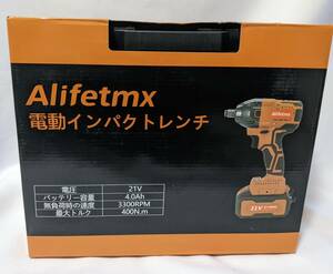 【1円出品】Alifetmx 充電式 電動インパクトレンチ YJ003 ケース付き 