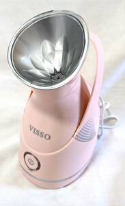 【1円出品】VISSO フェイススチーマー美顔器 V-588 ピンク 潤い 乾燥対策 280W 取扱説明書付き