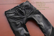新品■CANADA BUFFALO 黒W32L32 Vintage カット デニム パンツ L ブラック ウエスト84cm ジーンズ ジーパン ソフト ボトムス インポート_画像3