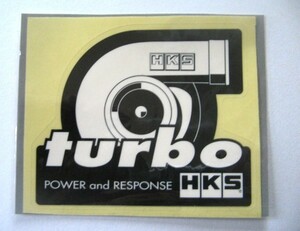 希少品●ＨＫＳ製／ 正規・ＨＫＳ TURBO・ステッカー ／非売・新品●