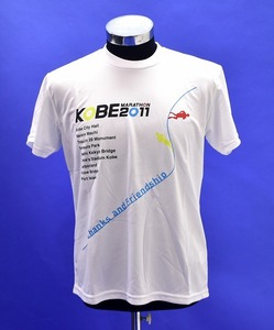 asics（アシックス）第一回 神戸マラソン 2011年 記念 Tシャツ KOBE 2011 MARATHON 新品未使用 WHITE L 白 XLX161 半袖 TEE S/Sランニング