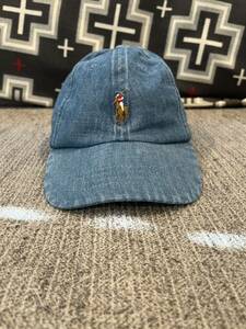 未使用品　ポロラルフローレン　デニムキャップ　RRL 帽子 CAP 6パネル 90s 男女兼用　ニューエラ ロンハーマン