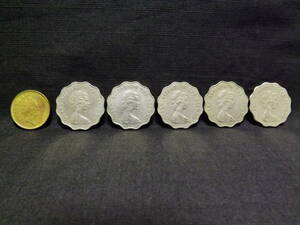 香港コイン　エリザベス2世　2ドル　コイン　5セント　エリザベス女王