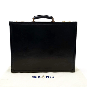 送料無料 ゴールドファイル ビジネスバッグ アタッシュケース 書類カバン 鞄 手提げ ダイヤルロック式 レザー 黒系 メンズ