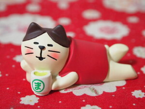 SALE　ミニチュア　うっとりまたたび茶猫　DECOLE　concombre