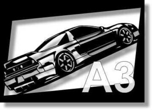 ホンダ(HONDA) NSXの切り絵　(4)【A3サイズ】[C3-041]