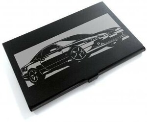 ブラックアルマイト「日産(NISSAN) シルビア SILVIA S15」切り絵デザインのカードケース[CC-102]
