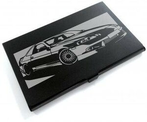 ブラックアルマイト「トヨタ(TOYOTA) ソアラ レクサス(LEXUS) SC400 」切り絵デザインのカードケース[CC-047]