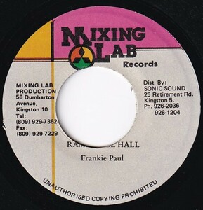 7インチ Frankie Paul / Ram Dance Hall / Mixing Lab / Bunny Wailer Cover