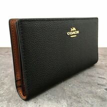 ☆送料無料☆ 未使用品 COACH 長財布 C8329 ブラック ロゴ 356_画像3