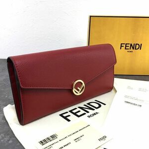 ☆送料無料☆ 未使用品 FENDI 長財布 8M0251 レッド エフイズ 箱付き 137